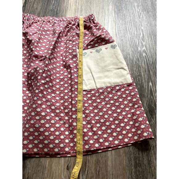 Vintage 90s Handmade Sheep Midi Maxi Skirt Prairie Cotton Boho Heritage Girly - Picture 5 of 5